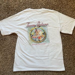 Tommy Bahama T Shirt Mens XL White "Relax and enjoy the ride “ Graphic Tee Relax